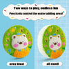 Two ways to play for a bubble painting kit showing an area bloat and all swell option