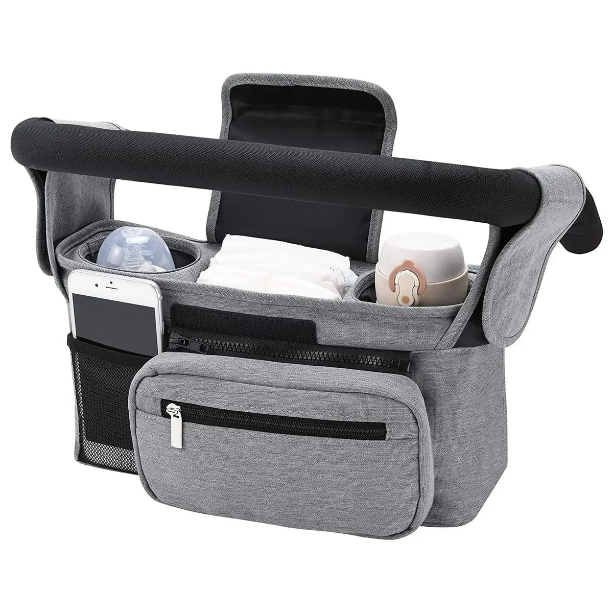 Large Capacity Hanging Stroller Organizer Bag for Diapers & Baby Essentials