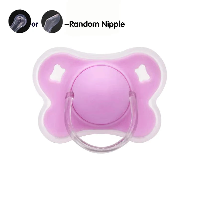 Silicone Baby Pacifier with Flower Design and Protective Cover