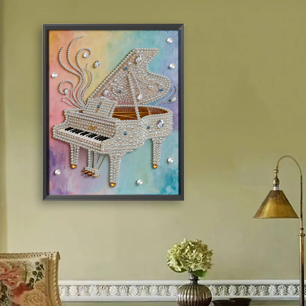 DIY Pearl Gem Painting Kit for Adults | 30x40cm Unframed Canvas Wall Art