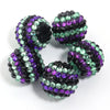Sparkling Two-Tone Striped Resin Beads (20mm, Set of 5)
