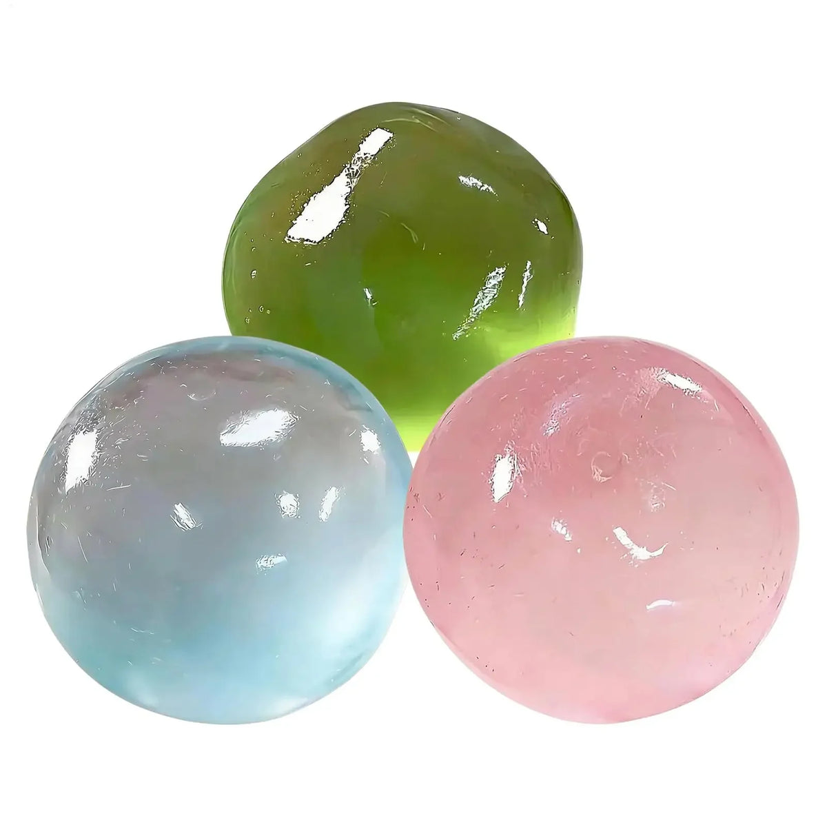 Transparent Blue Squishy Stress Ball – Soft Rebounding Sensory Toy