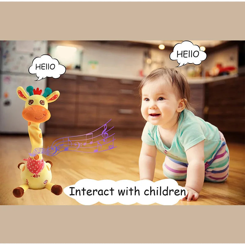 Interactive Singing and Dancing Giraffe Plush Toy with Music