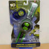 A packaged Ben 10 Omnitrix Illuminator projector watch toy with green and blue accents.
