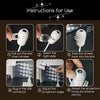 Instructions for use showing steps to set up and adjust a projector night light device