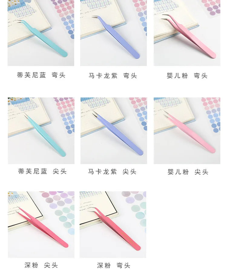 Precision Stainless Steel Tweezers for Crafting & Planners