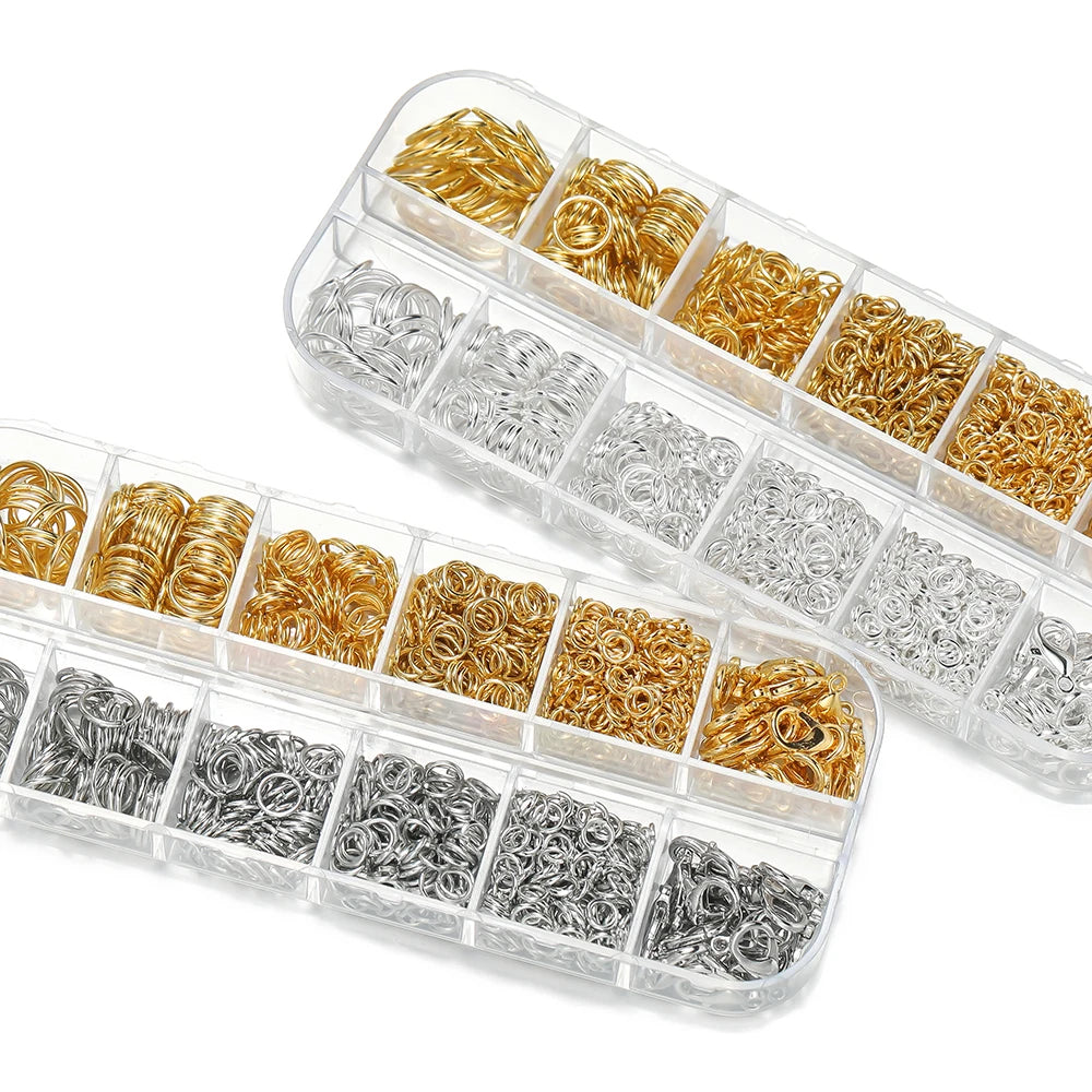 DIY Jewelry Making Kit with Jump Rings, Clasps, and Tools