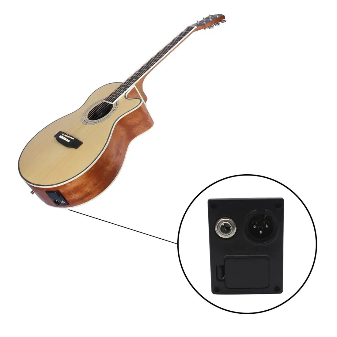 4/5-Band Acoustic Guitar EQ Preamp with Tuner