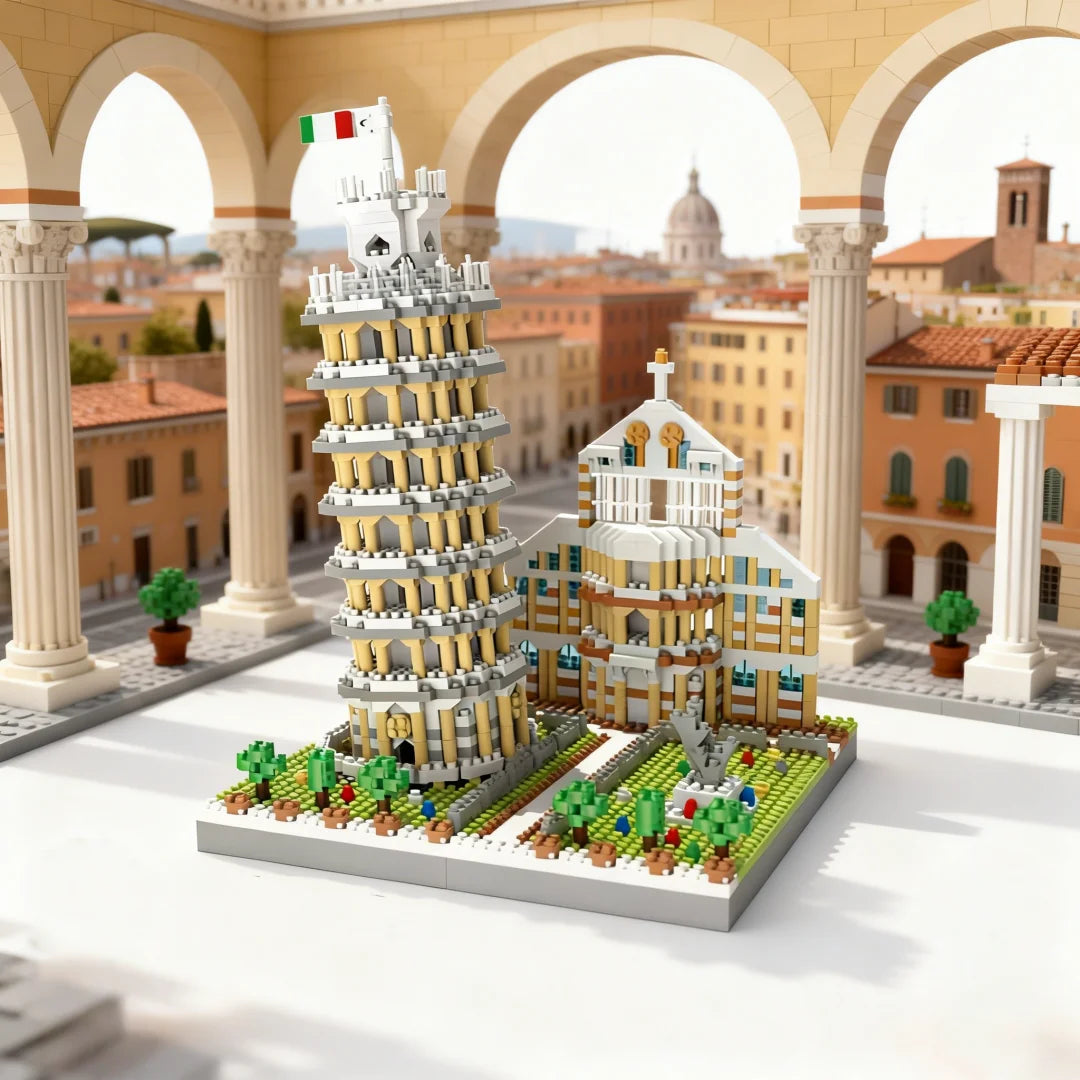 Leaning Tower of Pisa Micro Building Blocks Set