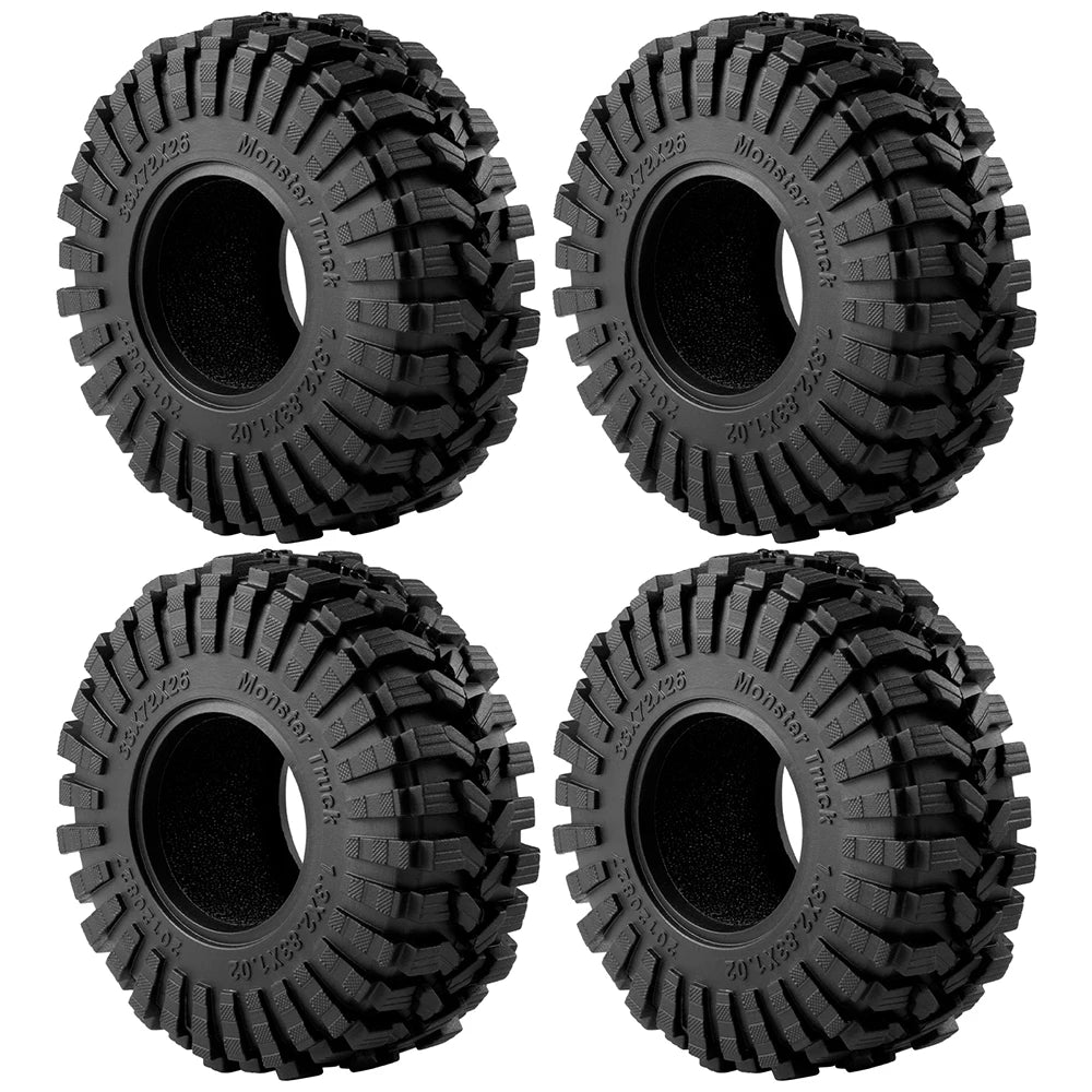 1.3" Mud Terrain Tires for RC Crawler (4-Pack)