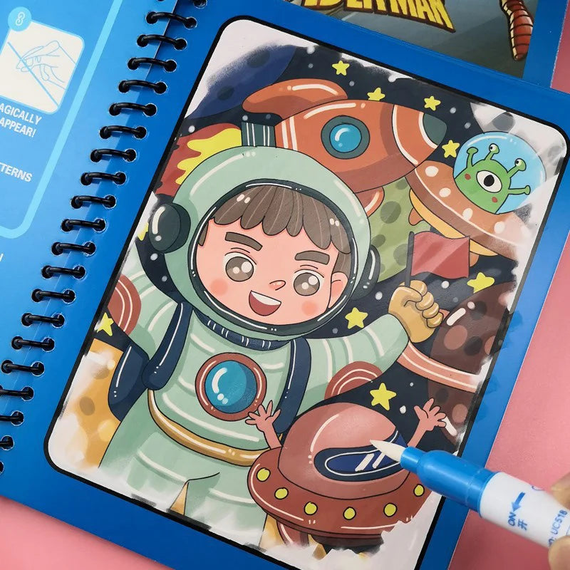 Reusable Water Coloring Book for Kids – Magic Drawing Pad