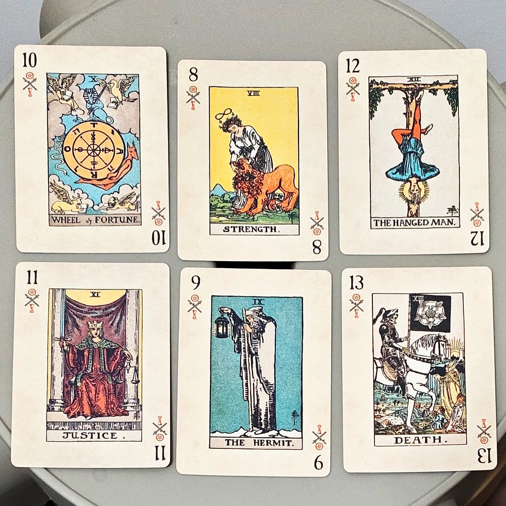 Rider-Waite Tarot Poker Deck – 78 Illustrated Cards for Games and Divination