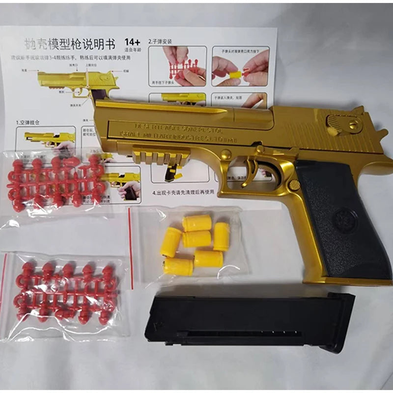 Shell Ejecting Airsoft Pistol Toy Gun with Soft Bullets