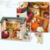 DIY Miniature Wooden Dollhouse Kit with LED Lighting