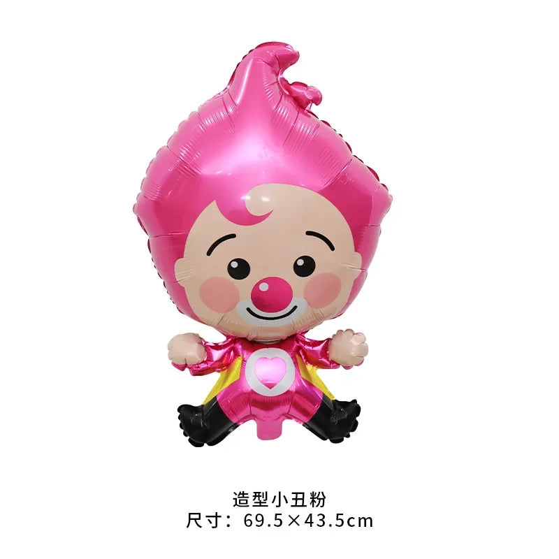 Pink circus clown balloon decoration for kids birthday party