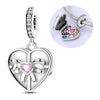 925 Sterling Silver Heart Charm Beads for Bracelets and Necklaces