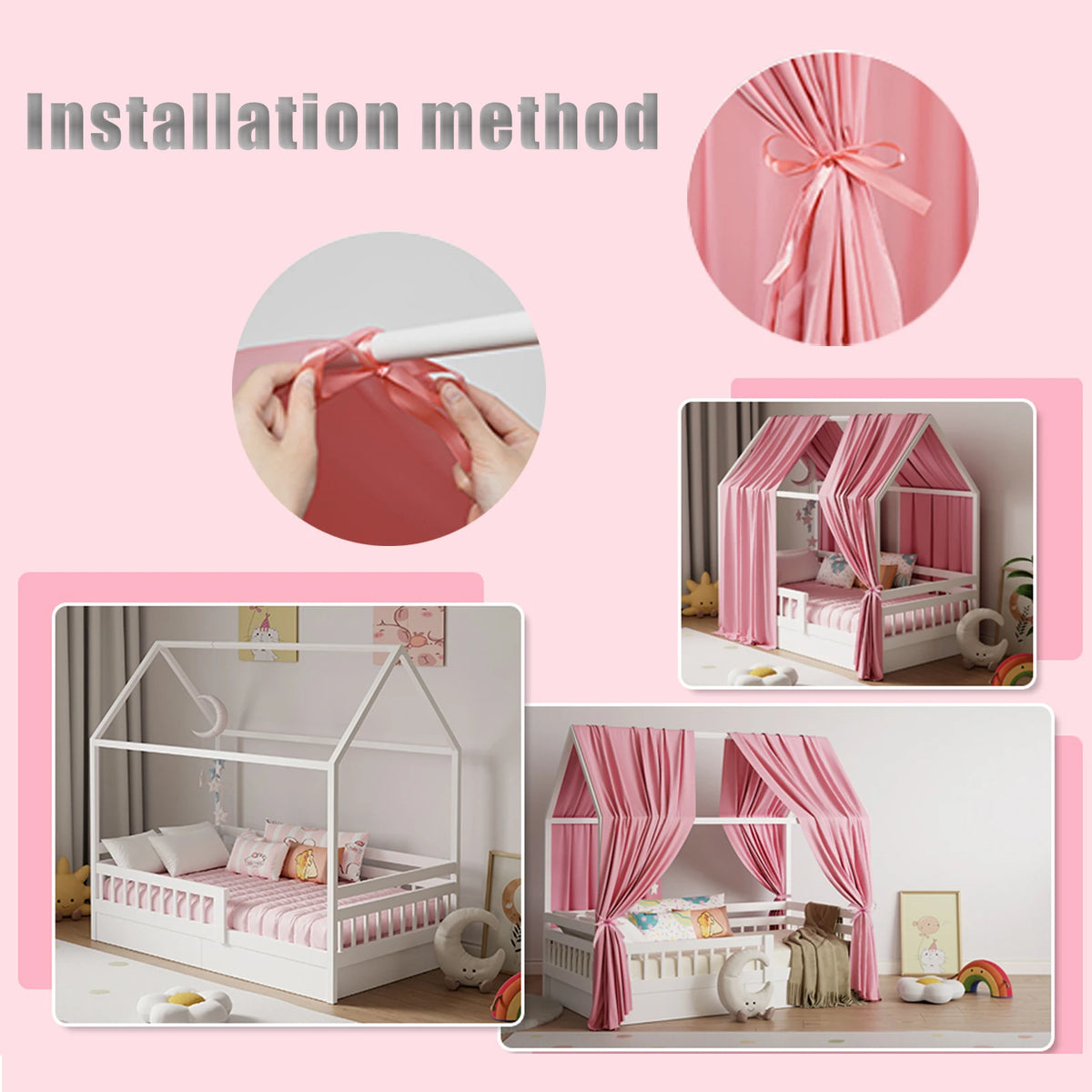 Soft Muslin Bunk Bed Canopy for Kids' Bedroom Decor
