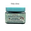 A jar of blue slime labeled Rainbow Clouds with text in French and English.