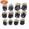 A collection of black plastic safety eyes with washers for crafting and stuffed animals