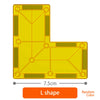 A yellow L-shaped magnetic building block set for STEM learning.