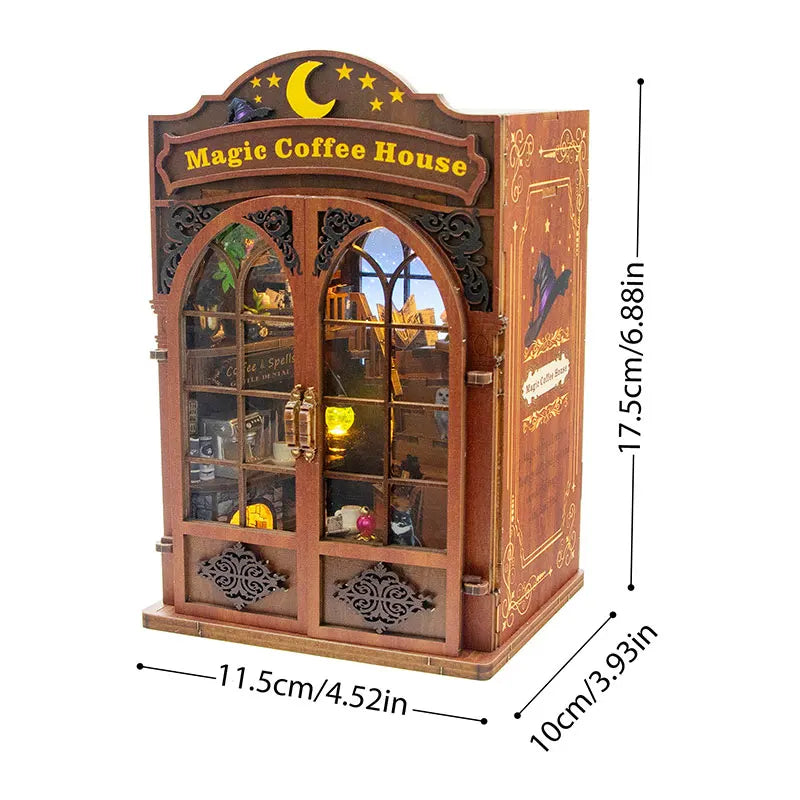 DIY Wooden Miniature House Kit with LED Lighting