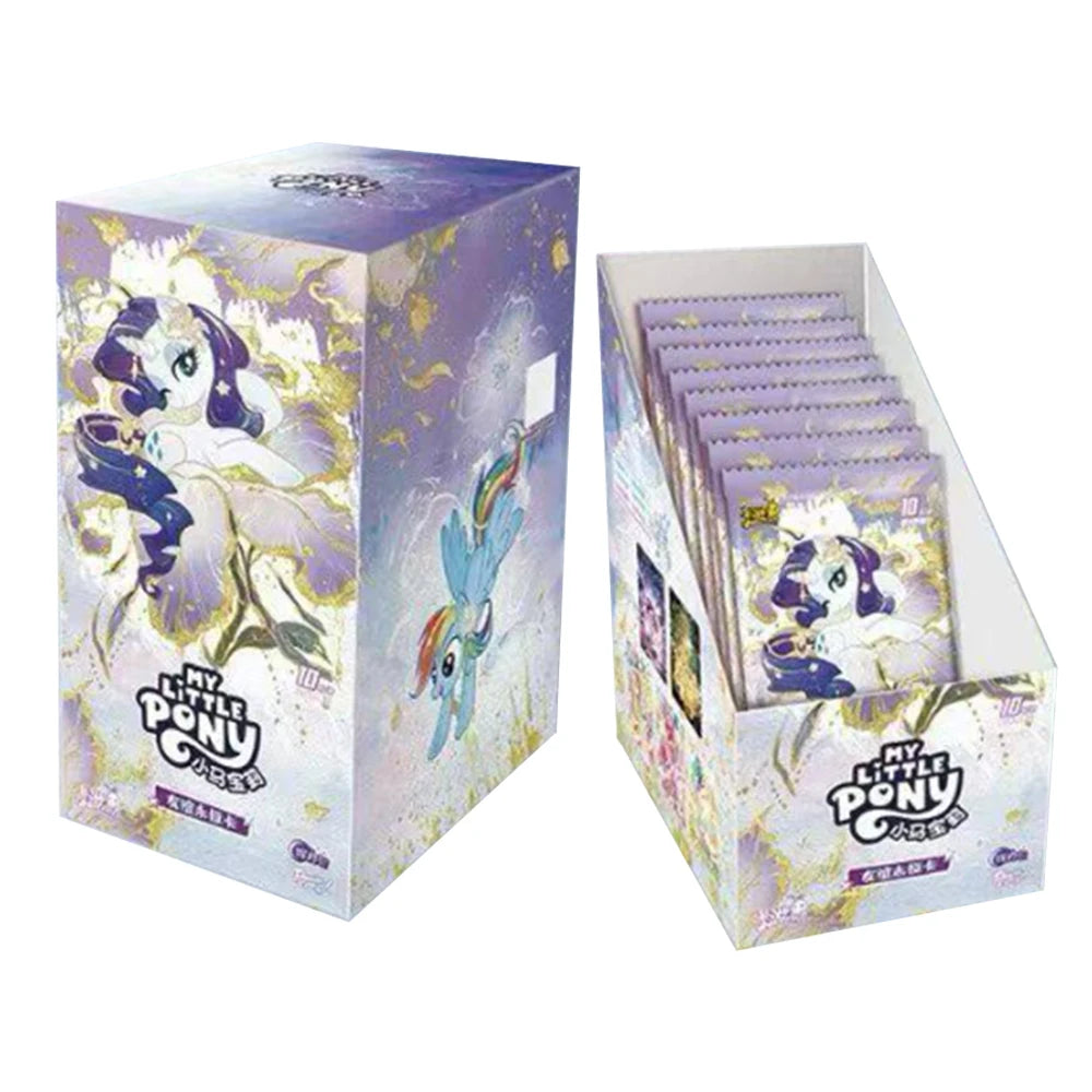 A box containing My Little Pony 40th Anniversary Limited Edition trading cards.