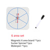 Magnetic 6 area set including a magnetic board, spinner, and water pen for teaching