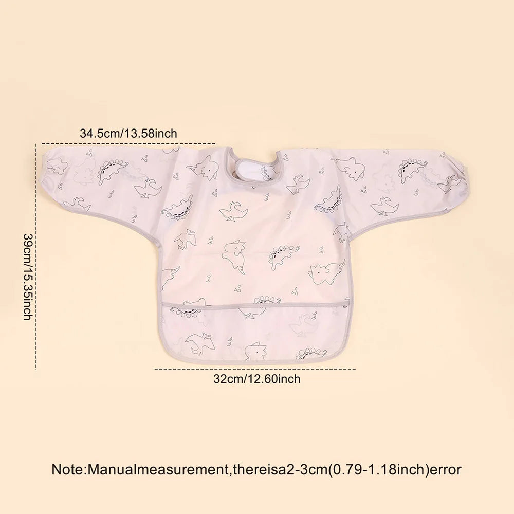 Waterproof Long Sleeve Baby Bib with Full Sleeve Protection