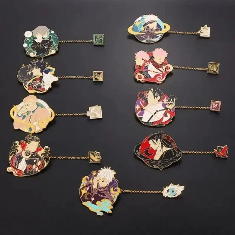 Jujutsu Kaisen Enamel Badge Set with Chain