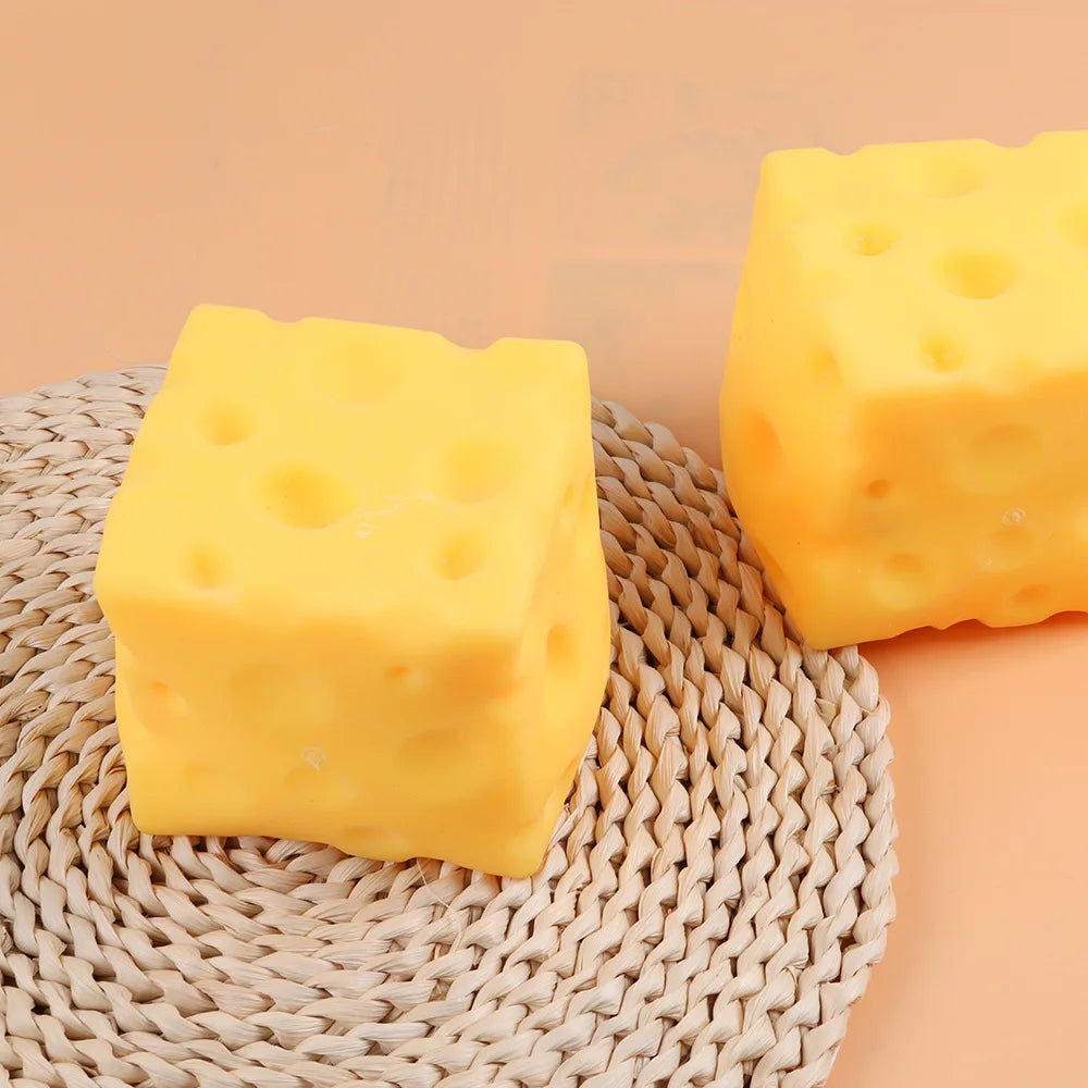 Jumbo Cheese Squeeze Fidget Toy – Slow Rebound Stress Relief