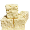 A stack of yellow cheese cube stress balls used as a sensory fidget toy.