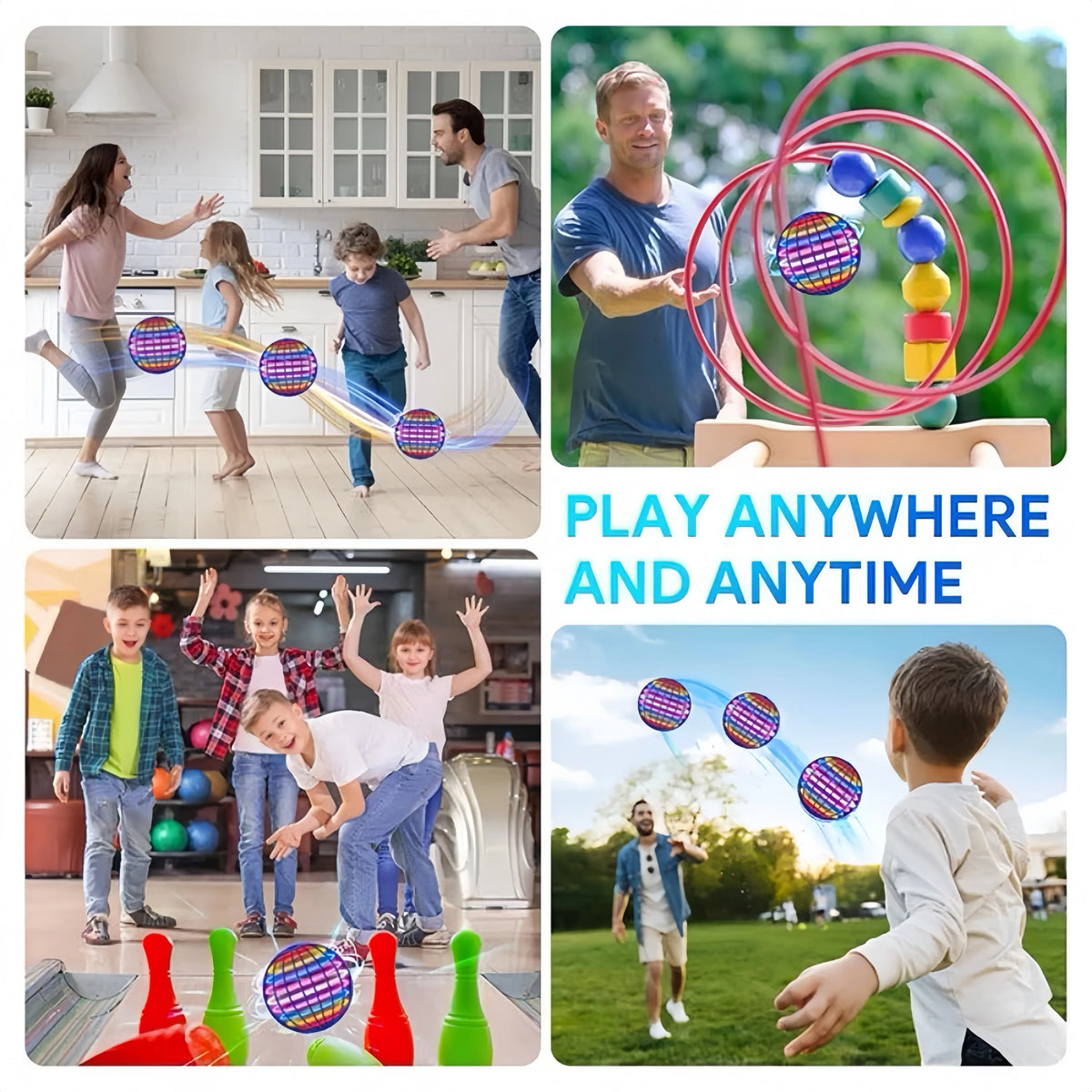 Magic Hover Boomerang Ball with Glowing Lights