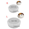 A comparison showing small and large round silicone molds for planters and decor, labeled S and L.