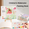A children's watercolor painting book featuring forest animals and fairy tale designs with colorful illustrations.