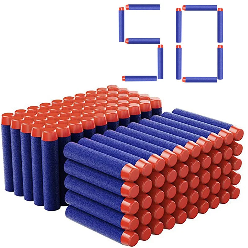 50-Pack Soft Foam Dart Refills for Toy Blasters (7.2cm)