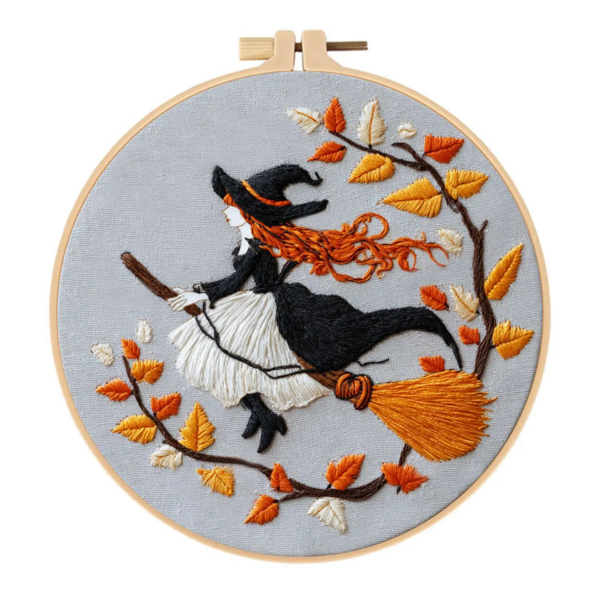 Fall Harvest Pumpkin Embroidery Kit for Adults