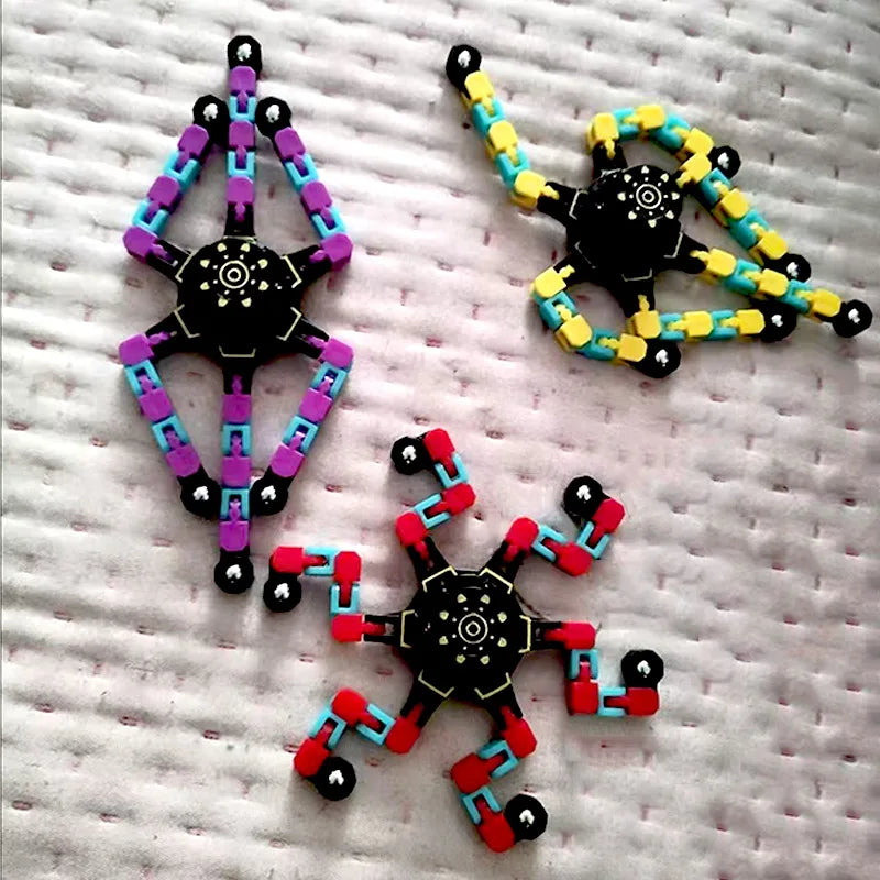 Transformable Fidget Spinners for Stress Relief and Focus