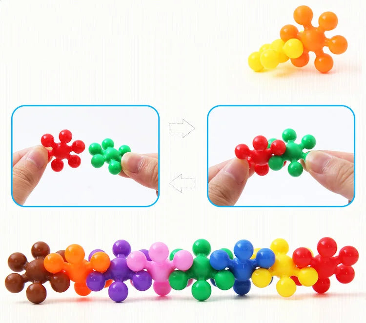 A collection of colorful, translucent building blocks in various colors like red, green, yellow, purple, and orange.
