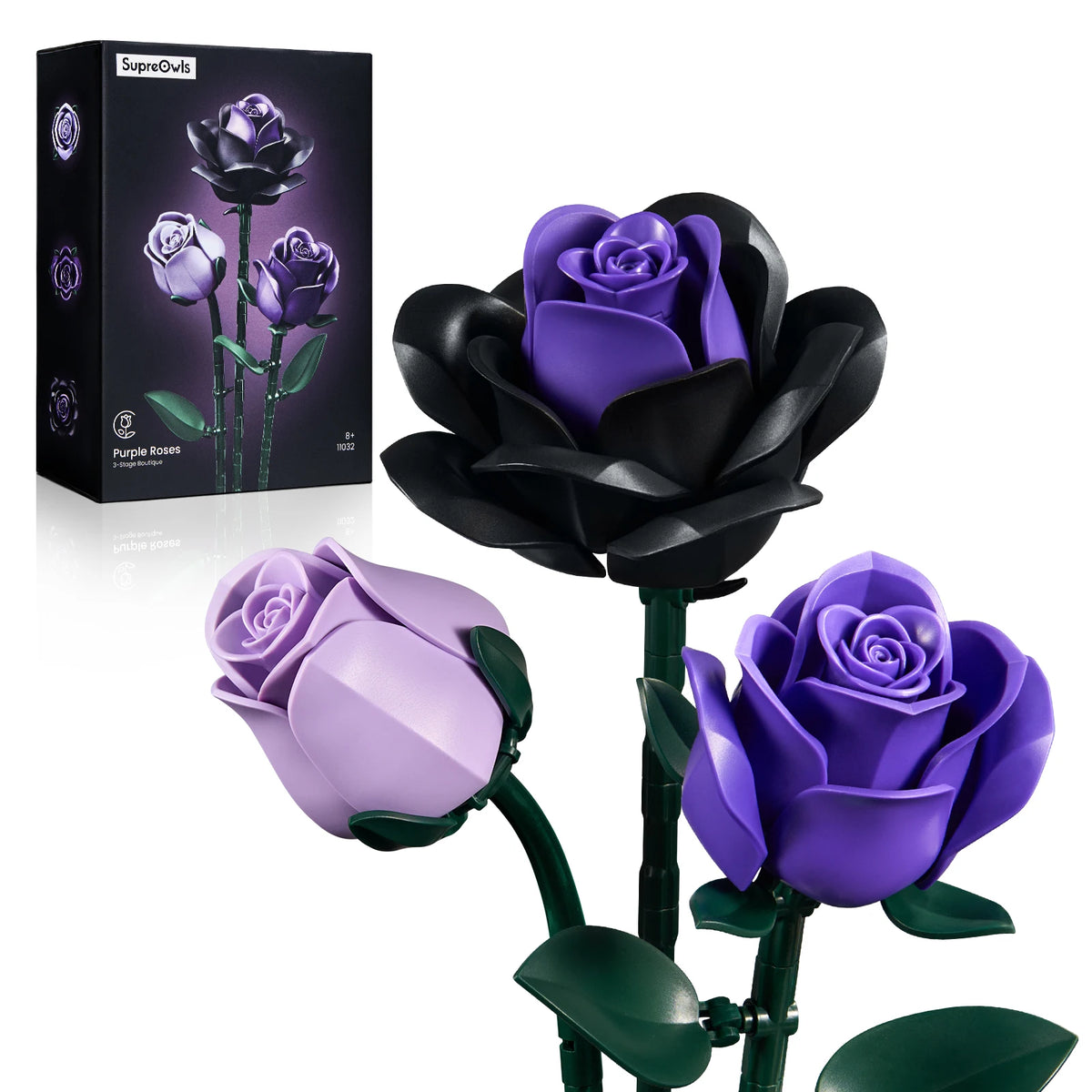 Gothic Rose Bouquet Building Kit — Dark Floral Home Decor for Adults