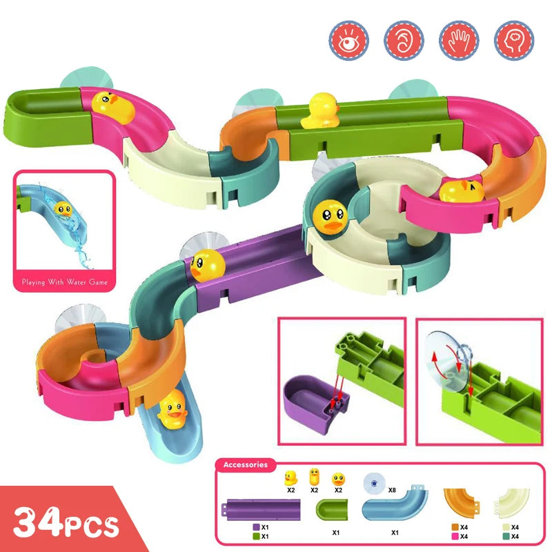 Bath Time Duck Slide Toy Set