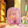 A pink animal slide puzzle shaped like a pig for kids