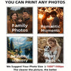 A set of three photo examples showing family photos, romantic moments, and beautiful scenery.