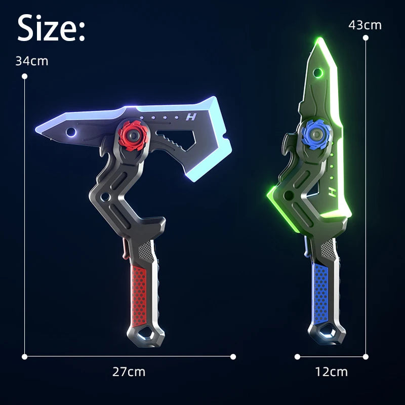 LED Light-Up Transforming Sword & Axe Toy with Sound Effects