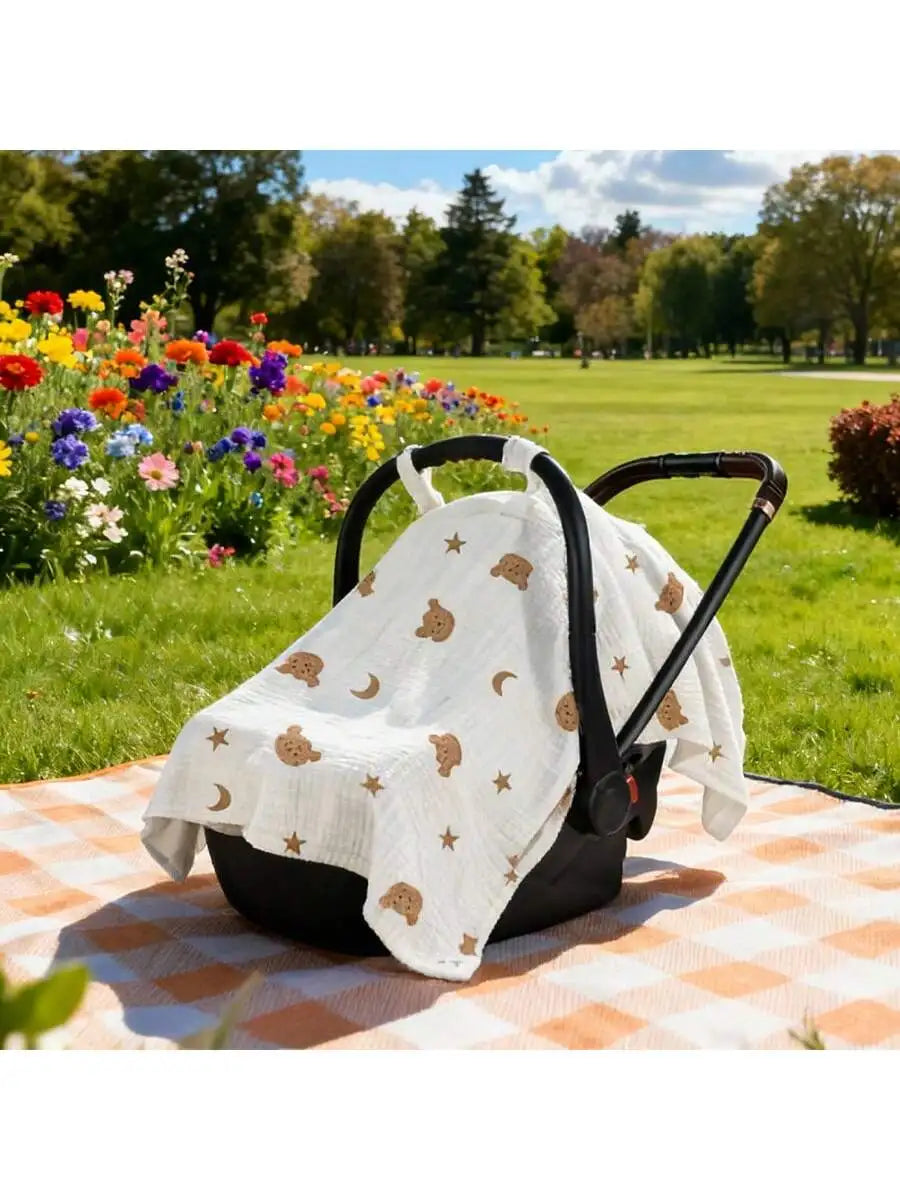 Baby Stroller Sunshade and Dust Cover - Soft Breathable Canopy