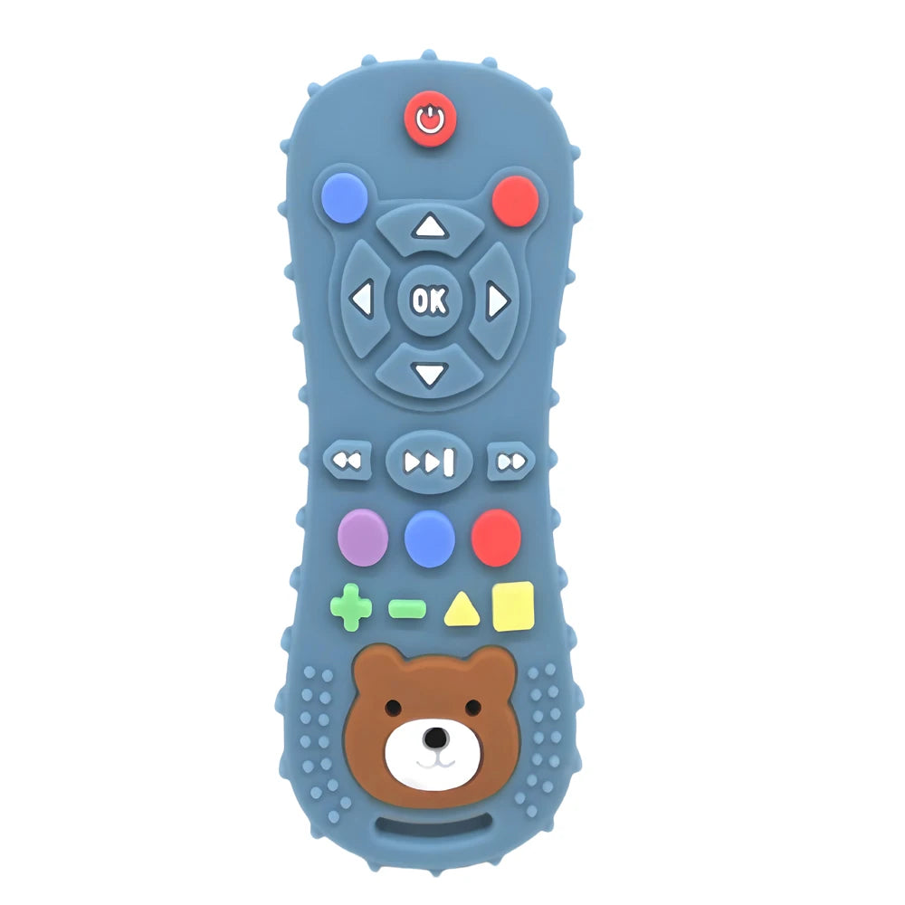 Silicone Baby Teether Remote Control with Anti-Eating Glove