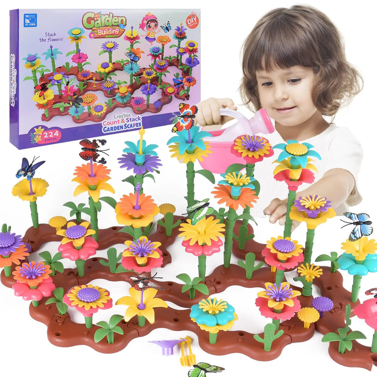 STEM Flower Garden Building Toy Set for Kids