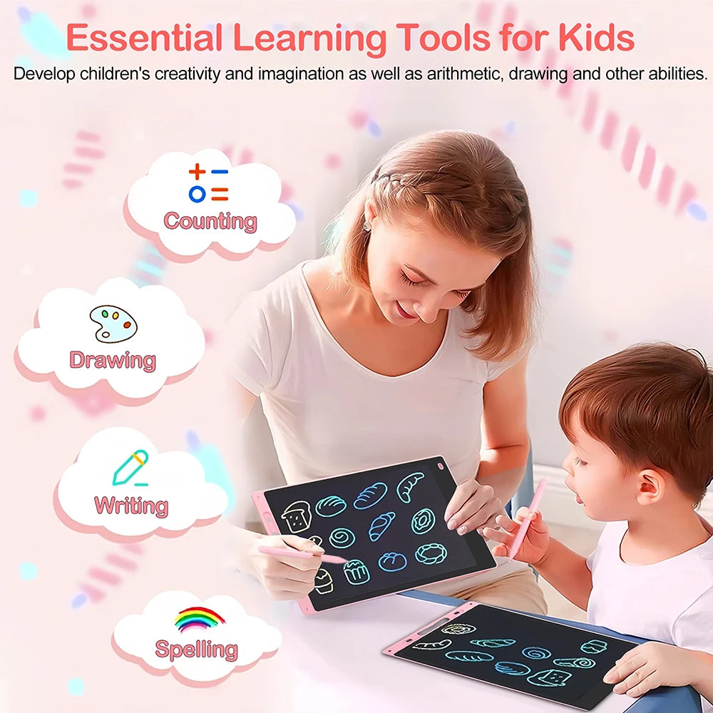 LCD Writing Tablet for Kids – Reusable Drawing Board with Stylus