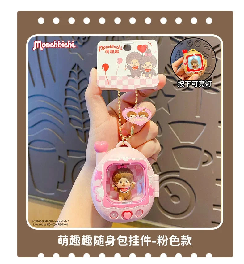 Cartoon Couple Backpack with Glowing Keychain