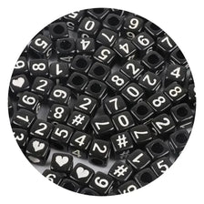 Acrylic Alphabet Beads for Jewelry Making - Mixed Letter Cubes