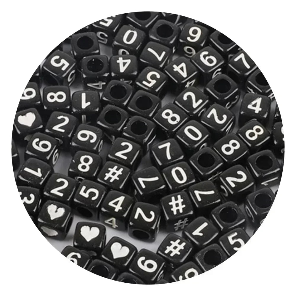 Acrylic Alphabet Beads for Jewelry Making - Mixed Letter Cubes